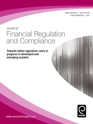 cover image of Journal of Financial Regulation and Compliance, Volume 14, Issue 1